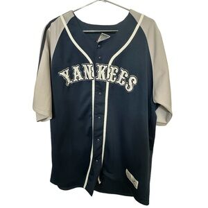 High End New York Yankees Button Down MLB Baseball Jersey Men’s XL MINTY